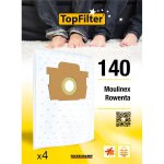 Sacs aspirateur - topfilter - lot de 4 - pour rowenta silence force - non tiss� - haute filtration