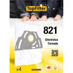 Lot de 4 sacs aspirateur pour tornado et electrolux topfilter premium ref. 64821