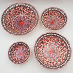 Lot de 4 saladiers bakir rouge