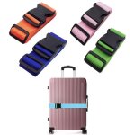 Lot de 4 sangles réglables pour bagage - accessoires de voyage pour fermer en toute sécurité les valises ... Lot de 4 sangles réglables pour bagage - accessoires de voyage pour fermer en toute sécurité les valises ...