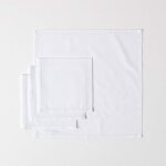 Lot de 4 serviettes de table 100% coton blanc Lot de 4 serviettes de table 100% coton blanc