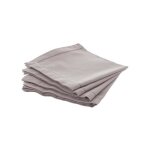 Lot de 4 serviettes de table chambray gris souris 40x40cm - atmosphera cr�ateur dint�rieur
