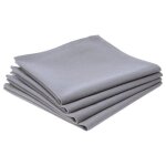 Lot de 4 serviettes de table coton gris 40x40cm - atmosphera createur dinterieur