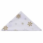 Lot de 4 serviettes de table foclons de neige or