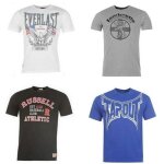 Lot de 4 t - shirts de marques 100 % coton pour homme everlast lambretta tapout et russell athetics