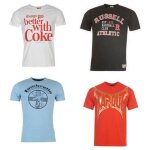 Lot de 4 t - shirts de marques en coton pour homme coca - cola tapout et russell athetics