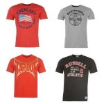 Lot de 4 t - shirts de marques en coton pour homme everlast lambretta tapout et russell athetics