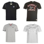 Lot de 4 t - shirts de marques en coton pour homme everlast tapout et russell athetics