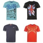 Lot de 4 t - shirts de marques en coton pour homme pepsi - cola lambretta slazenger et tapout