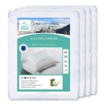 Alpes blanc - lot de 4 sous taies doreillers 100 % coton 60x60 cm