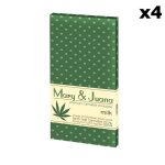 Lot de 4 tablettes de chocolat au lait mary & juana euphoria