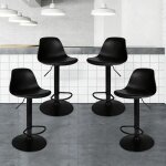 Lot de 4 tabouret de bar pipipoxerchaises de bar en similicuirhauteur r�glablerotation de 360�335x375x83 ...