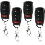 Lot de 4 t�l�commandes universelles 433 mhz copieur code fixe sans fil pour portail garage et volet roulant ...