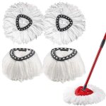 Lot de 4 ttes de recharge pour balai serpillre en microfibre pour balai  franges vileda o - cedar ...