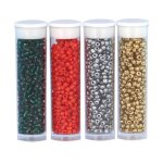 Perle - megacrea - lot de 4 tubes de rocailles - couleurs variées - 8 g par tube - mixte Perle - megacrea - lot de 4 tubes de rocailles - couleurs variées - 8 g par tube - mixte