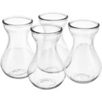 Lot de 4 vases verre transparent hydroponiques 12 cm id�aux jacinthes no�l ou mariage