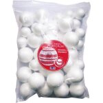 Boules en polystyr�ne - filia - lot de 40 - 20 boules de 7 cm - 20 boules de 5 cm - blanc