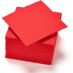 Lot de 40 serviettes en papier 2 plis - 38x38 cm - rouge - gappy