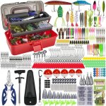 Lot de 460 leurres de p�che avec accessoires de p�che poissons en caoutchouc pour brochet sandre truite ...