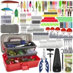 Lot de 460 leurres de p�che avec accessoires de p�che poissons caoutchouc pour brochet sandre truite ...