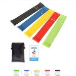 Lot de 5 bandes de rsistance lastique latex pour salle de gym exercice yoga piltes kinsithrapie ...