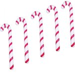 Lot de 5 btons de sucre dorge gonflables de 88 cm - grande canne  sucre - dcoration de nol