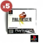 Lot de 5 bo�tiers protection crystal box transparent pour jeux ps1 playstation 1 double cd - anti - rayures ...