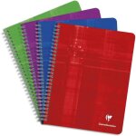 Lot de 5 cahiers - 17x22cm - avec spirales - grands carreaux - 180 pages - clairefontaine Lot de 5 cahiers - 17x22cm - avec spirales - grands carreaux - 180 pages - clairefontaine