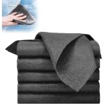 Lot de 5 chiffons de nettoyage magiques en microfibre sans traces 20 x 20 cm pour fen�tres maison cuisine ...