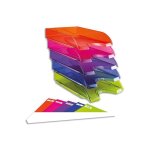 Corbeille � courrier - cep - lot de 5 - assorties - 24 x 32 cm - 100% recyclable