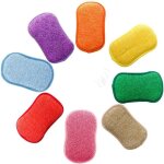 Lot de 5 éponges vaisselle reutilisable eponges double action en microfibre antibactériennes et résistantes ... Lot de 5 éponges vaisselle reutilisable eponges double action en microfibre antibactériennes et résistantes ...