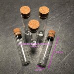 Lot de 5 éprouvettes en verre de 10 cm avec bouchon de liège tube à essai soliflore diam. 25 mm - unique ... Lot de 5 éprouvettes en verre de 10 cm avec bouchon de liège tube à essai soliflore diam. 25 mm - unique ...