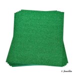 Lot 5 feuilles caoutchouc mousse thermoformable paillete 20 x 30 cm p. 2 mm crasoft - vert