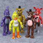 Lot de 5 figurines fnaf de jeu five nights de 14 cm action - joints mobiles pour enfants anniversaire ...