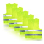 Lot de 5 gilet haute visibilité gilet de sécurité haute avec des bandes réfléchissantes gilets haute ... Lot de 5 gilet haute visibilité gilet de sécurité haute avec des bandes réfléchissantes gilets haute ...