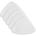 Lot de 5 housses de rechange pour balai vapeur vileda steam - blanc