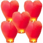 Lot de 5 lanternes c�lestes biod�gradables - lumi�res flottantes �cologiques et ignifug�es pour mariages ...