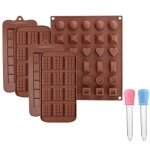 Lot de 5 moules à chocolat - en silicone - anti - adhésifs - pour tablettes de chocolats barre énergétiques ... Lot de 5 moules à chocolat - en silicone - anti - adhésifs - pour tablettes de chocolats barre énergétiques ...