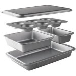 Lot de 5 moules - lacor - delize - en acier carbone haute qualit - empilable