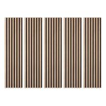 Lot de 5 panneaux muraux tasseaux bois 120x30x1 cm decoon - pack t�te de lit 90 - lamelles ch�ne clair ...