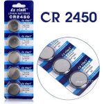 Lot de 5 pile bouton cr2450 lithium batterie 3v date premption : 12 / 2026