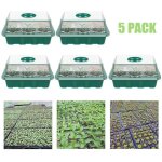 Lot de 5 plantation bote de germination bac  semis mini serre pour semis propagateur jardin pour dmarrage ...