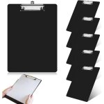 Porte - documents a4 - lot de 5 - pince en m�tal - bords arrondis - capacit� 80 pages
