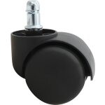 Lot de 5 roulettes pivotantes pour tabouret ou chaise de bureau - noir - vivezen