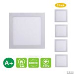 Lot de 5 spots led encastrable extra plat spot encastr� led int�rieur 6w equivalent 60w 230v blanc froid ...