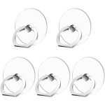 Lot de 5 supports de t�l�phone portable argent�s anneau de support transparent rotatif � 360� pour iphone ...