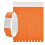 50 bracelets identification indchirables oranges - accessoire de dguisement bijou fantaisie