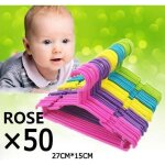 Lot de 50 cintres plastique - rose - pour enfant bebe garcon fille