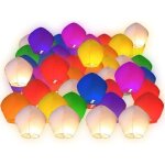 Lot de 50 lanternes volantes celeste multicolores chinoise thailandaise colores pour soire romantique ...