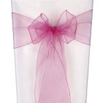 Lot de 50 noeuds de chaise organza décoration mariage baptême fête 18 x 275cm fuchsia Lot de 50 noeuds de chaise organza décoration mariage baptême fête 18 x 275cm fuchsia